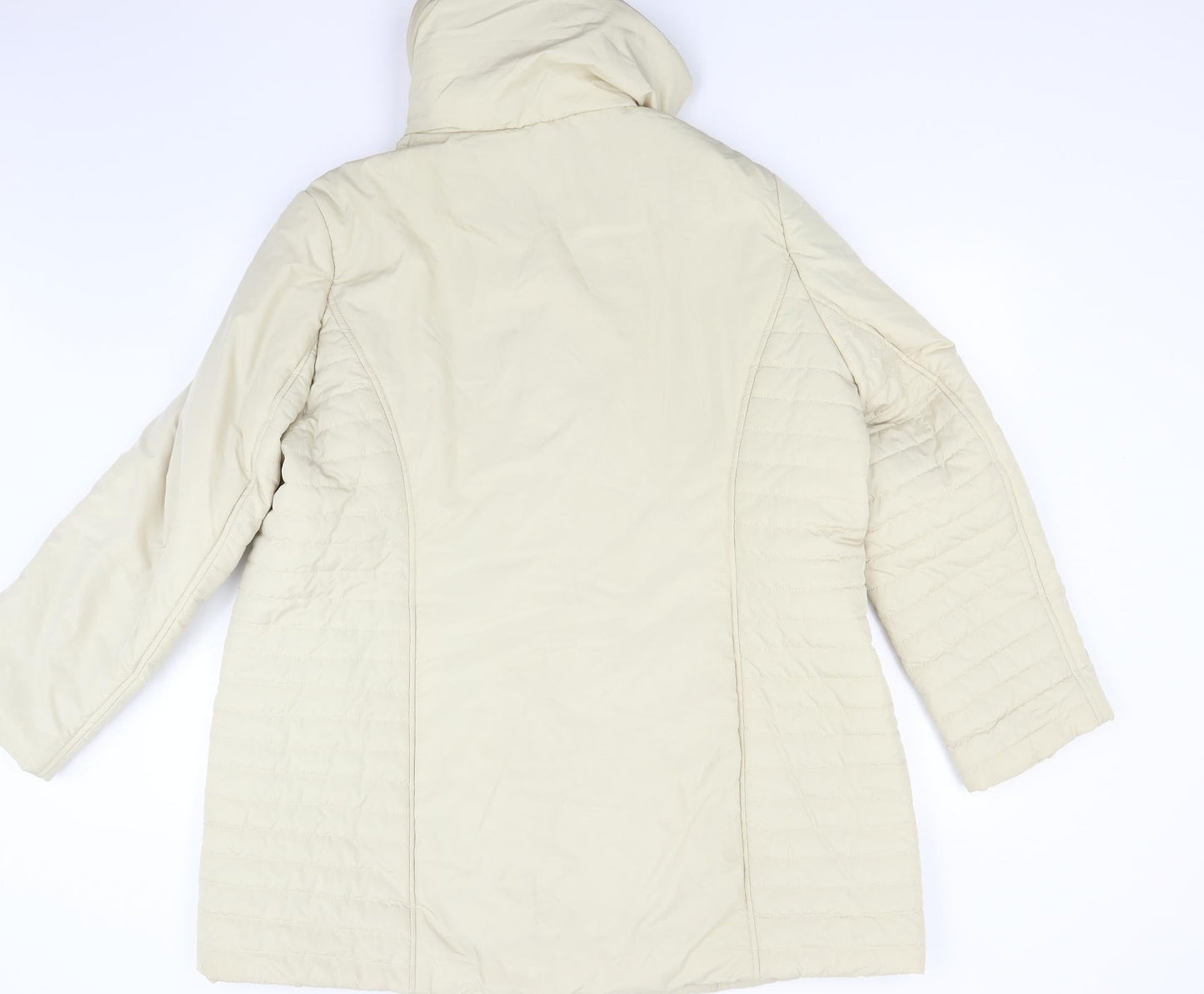 Womens UK Size L ELVI Beige Overcoat
