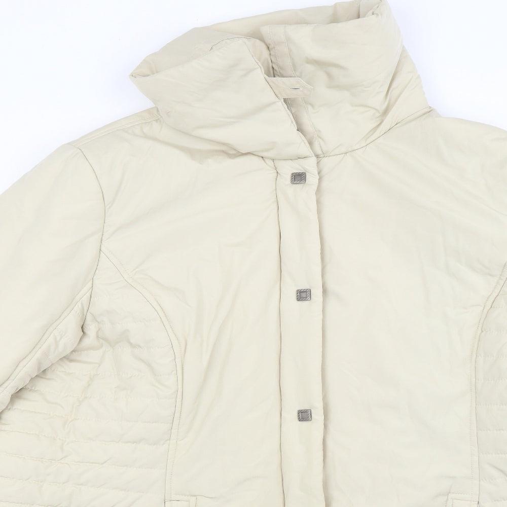 Womens UK Size L ELVI Beige Overcoat