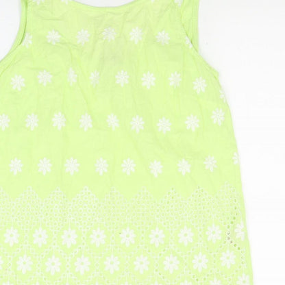 NEXT Womens Green Floral Jersey Basic Tank Size 10