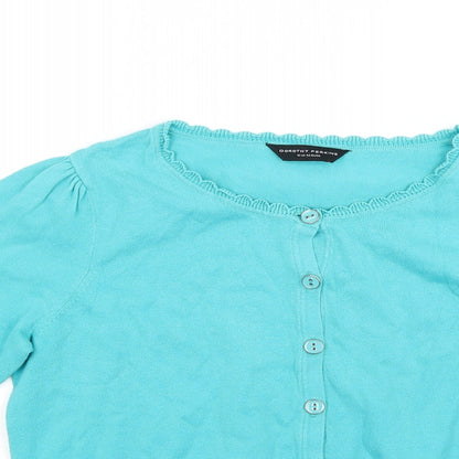 Dorothy Perkins Womens Green  Knit Cardigan Jumper Size 16