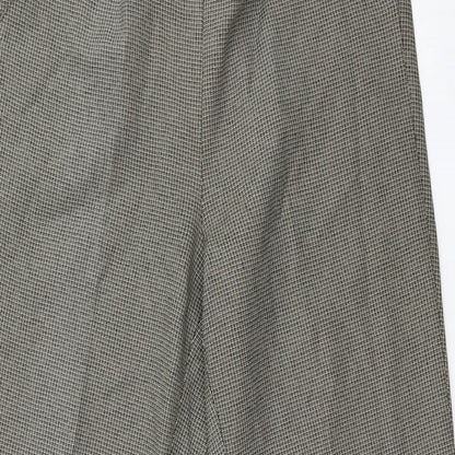 BM Womens Brown Check  Trousers  Size 12 L27 in