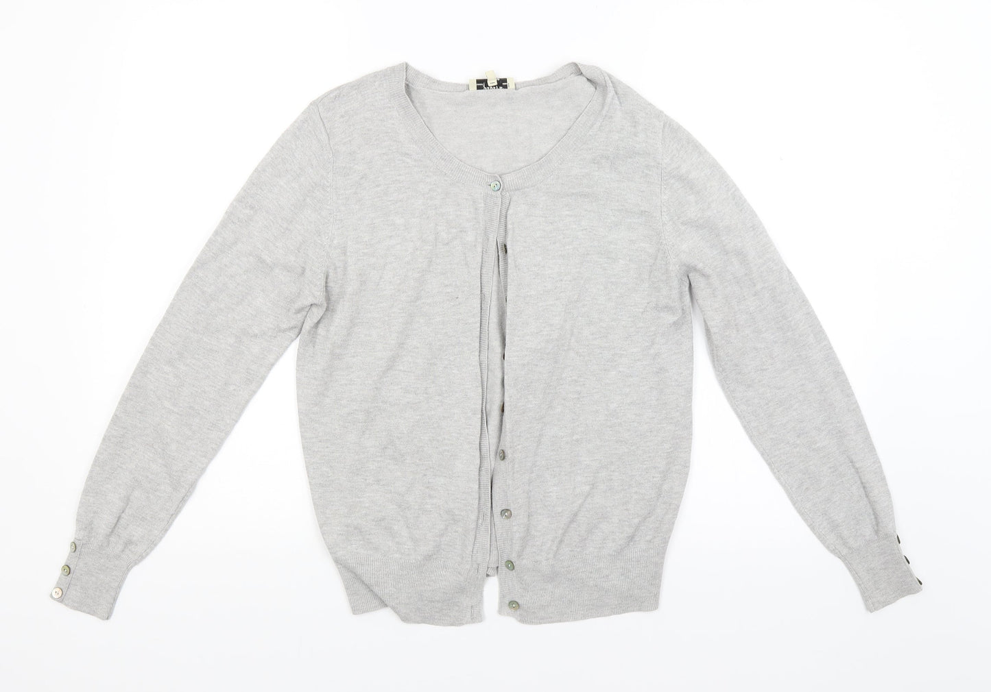 Papaya Womens Grey  Knit Cardigan Jumper Size 14