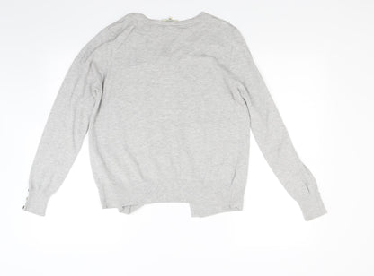 Papaya Womens Grey  Knit Cardigan Jumper Size 14