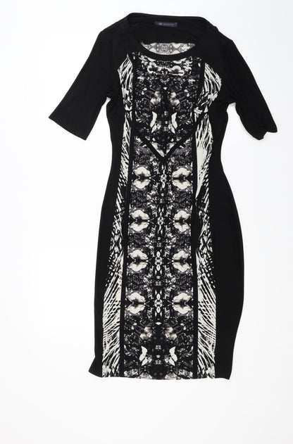 Marks and Spencer Womens Black Floral  Bodycon  Size 12