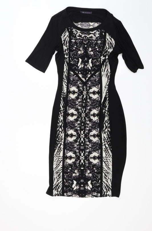 Marks and Spencer Womens Black Floral  Bodycon  Size 12