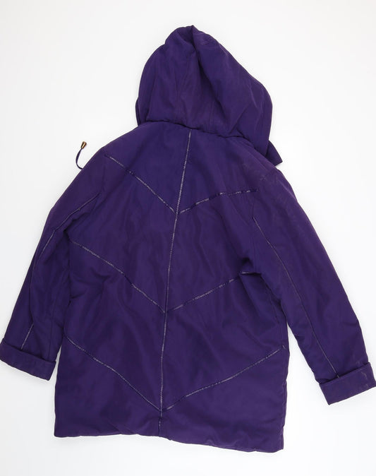 Womens UK Size 16 Finesse Purple Overcoat