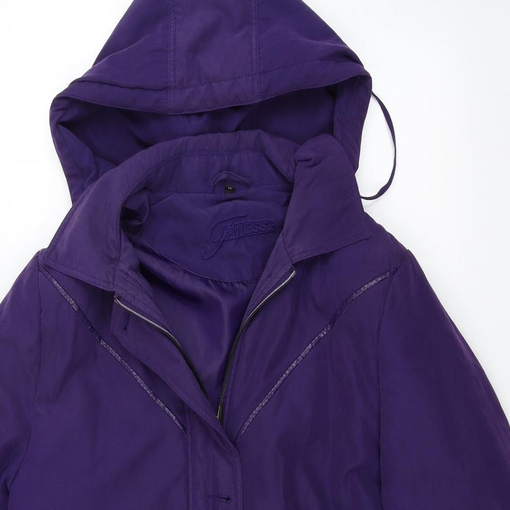 Womens UK Size 16 Finesse Purple Overcoat