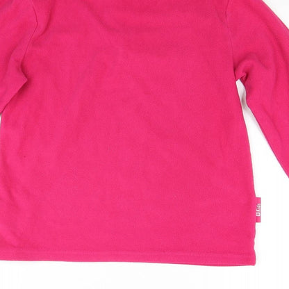 Kids Girls Red  Fleece Jacket Coat Size 11-12 Years
