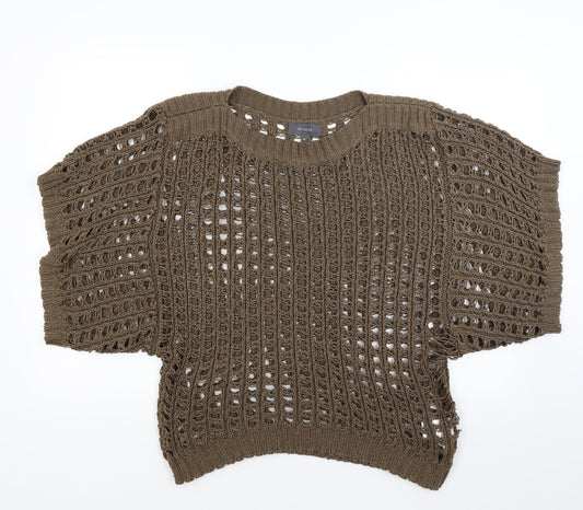 Et Vous Womens Brown  Knit Pullover Jumper Size 14