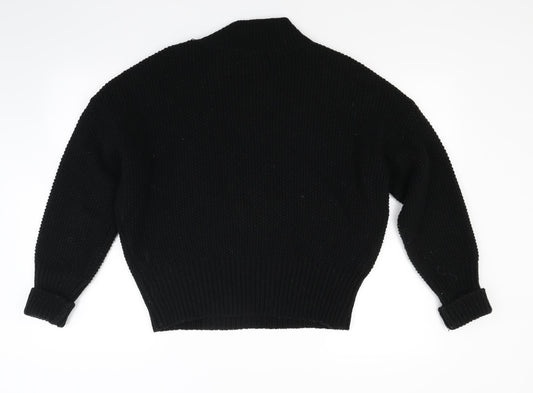 Red Herring Womens Black  Knit Pullover Jumper Size 10