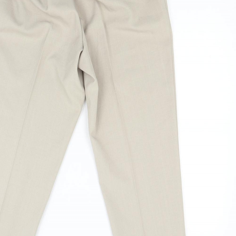 Womens UK Size 12 Saira Regular Fit  Beige Trousers