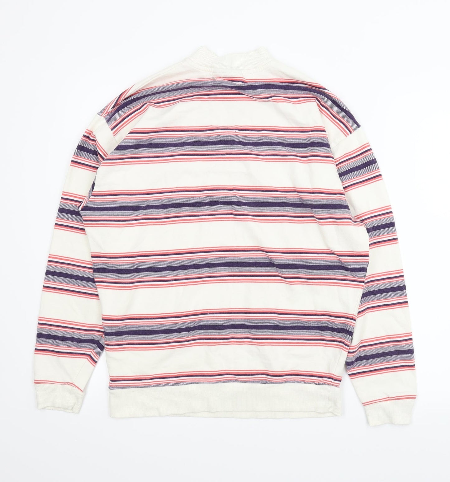 ASOS Mens White Striped  Pullover Jumper Size 2XL