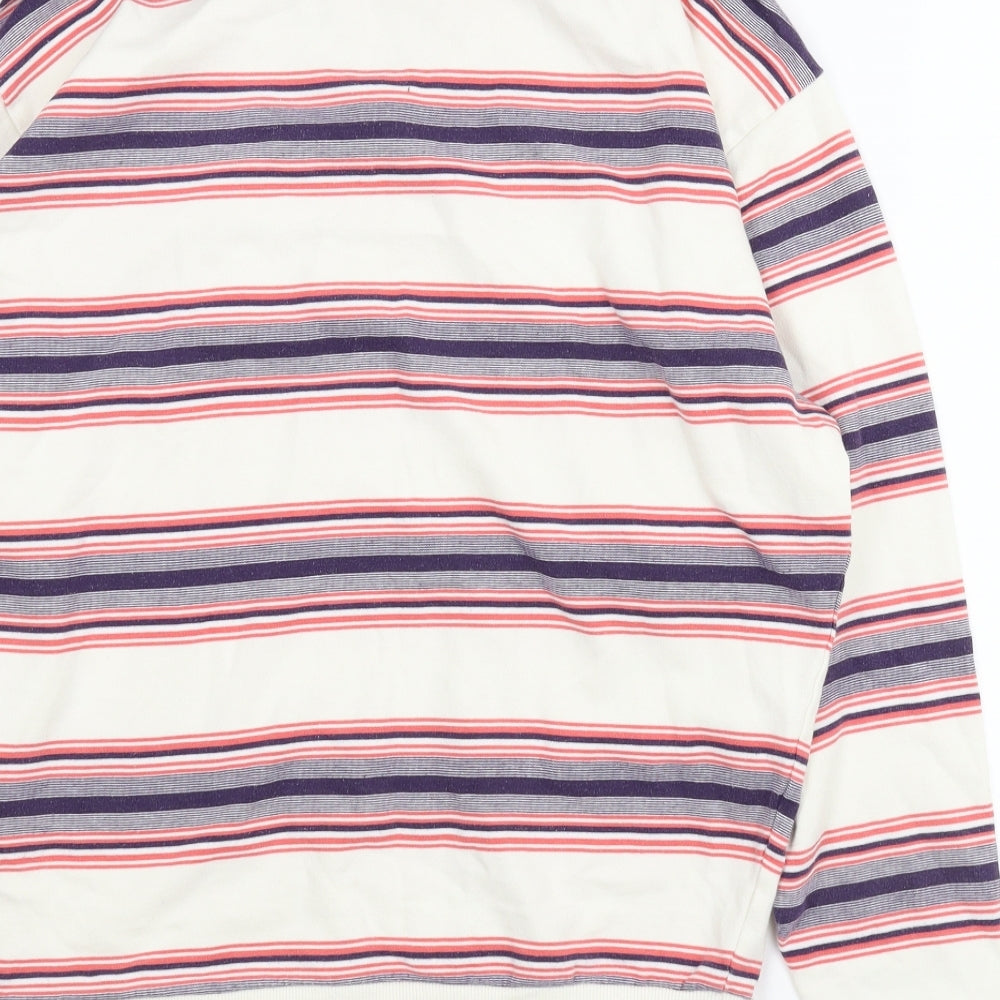 ASOS Mens White Striped  Pullover Jumper Size 2XL