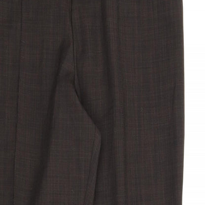 M&S Womens Brown   Carrot Trousers Size 12 L25 in