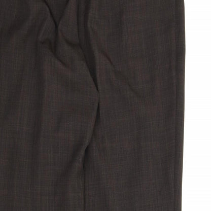M&S Womens Brown   Carrot Trousers Size 12 L25 in