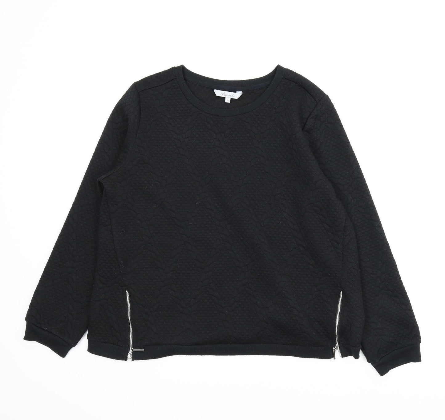 Peacocks Womens Black   Pullover Jumper Size 14