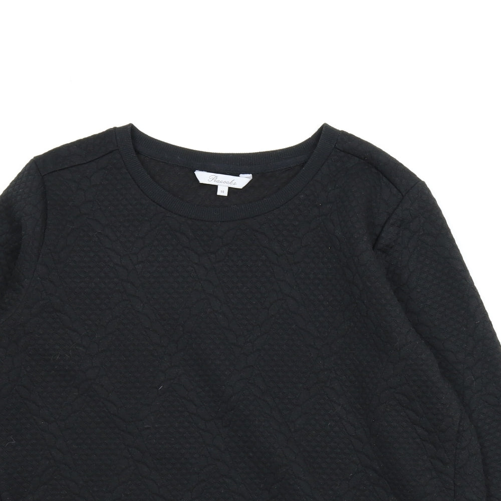 Peacocks Womens Black   Pullover Jumper Size 14