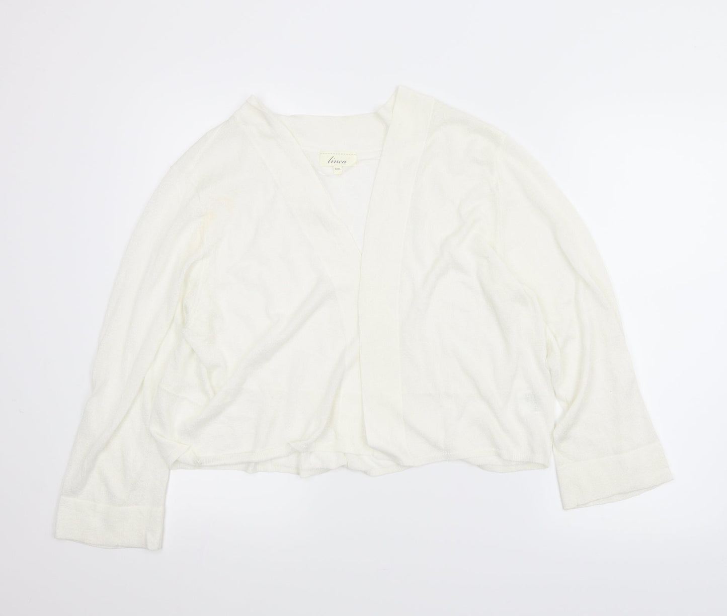 Linea Womens White   Cardigan Jumper Size 2XL