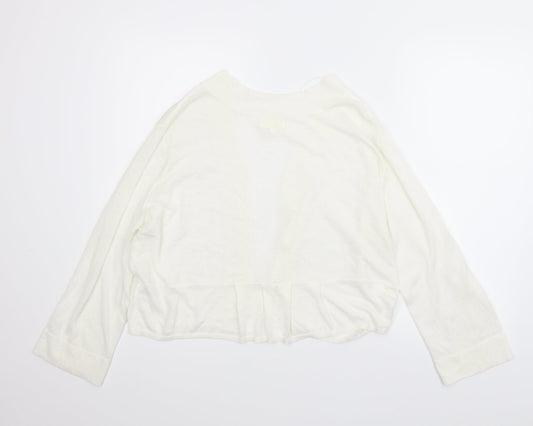 Linea Womens White   Cardigan Jumper Size 2XL