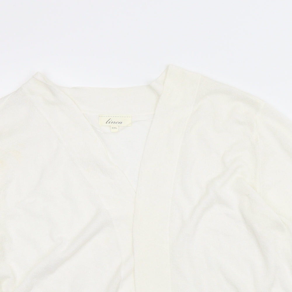 Linea Womens White   Cardigan Jumper Size 2XL