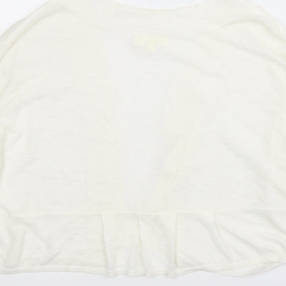 Linea Womens White   Cardigan Jumper Size 2XL