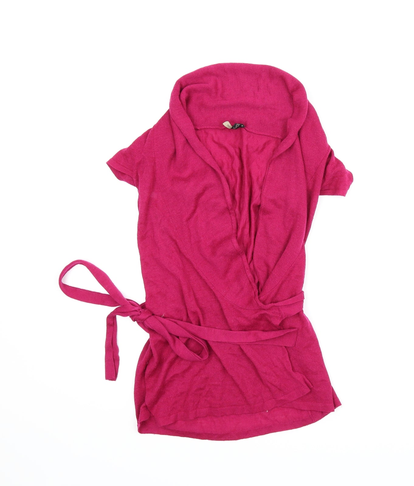 Topshop Womens Pink   Wrap Jumper Size 8