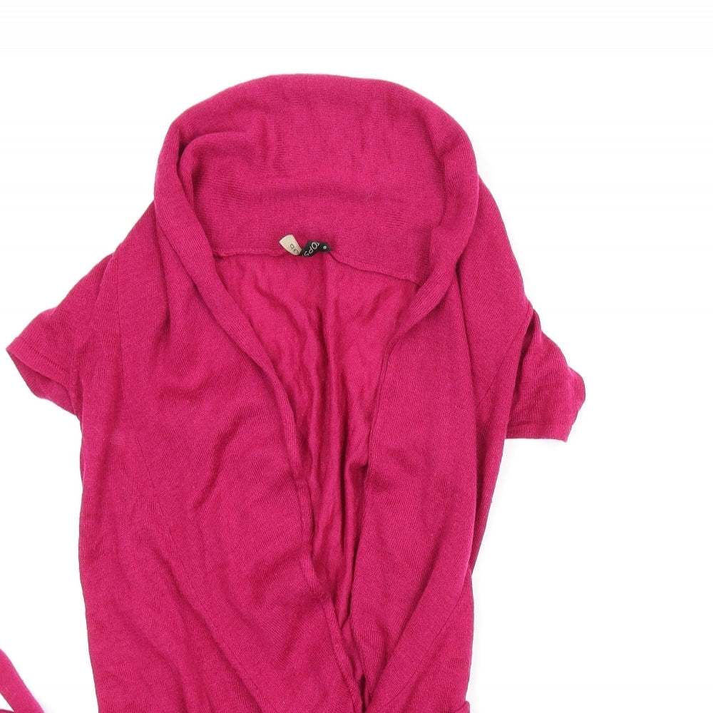 Topshop Womens Pink   Wrap Jumper Size 8