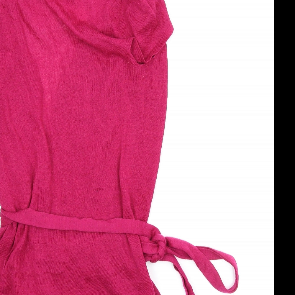 Topshop Womens Pink   Wrap Jumper Size 8