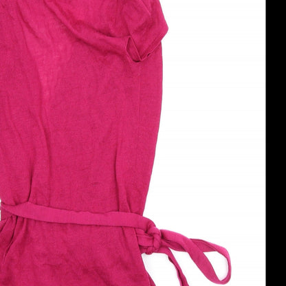 Topshop Womens Pink   Wrap Jumper Size 8