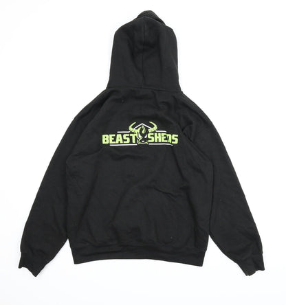 Beast Sheds Mens Black   Pullover Hoodie Size M