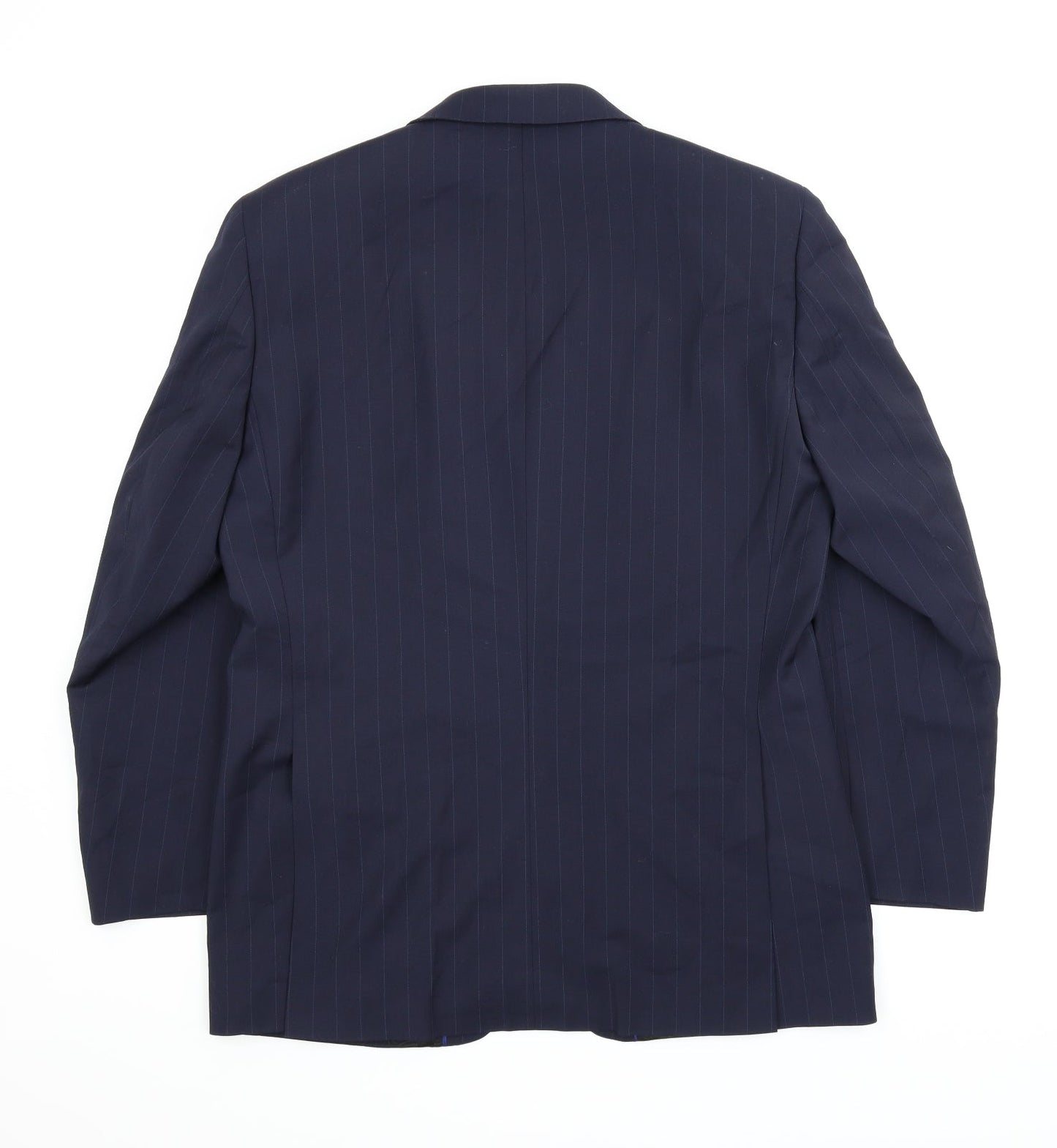 Brooker Tavern Mens Blue Striped  Jacket Suit Jacket Size 42