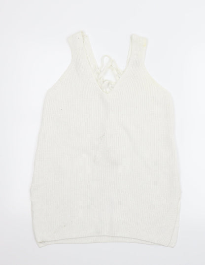 River Island Womens White   Vest Jumper Size 10