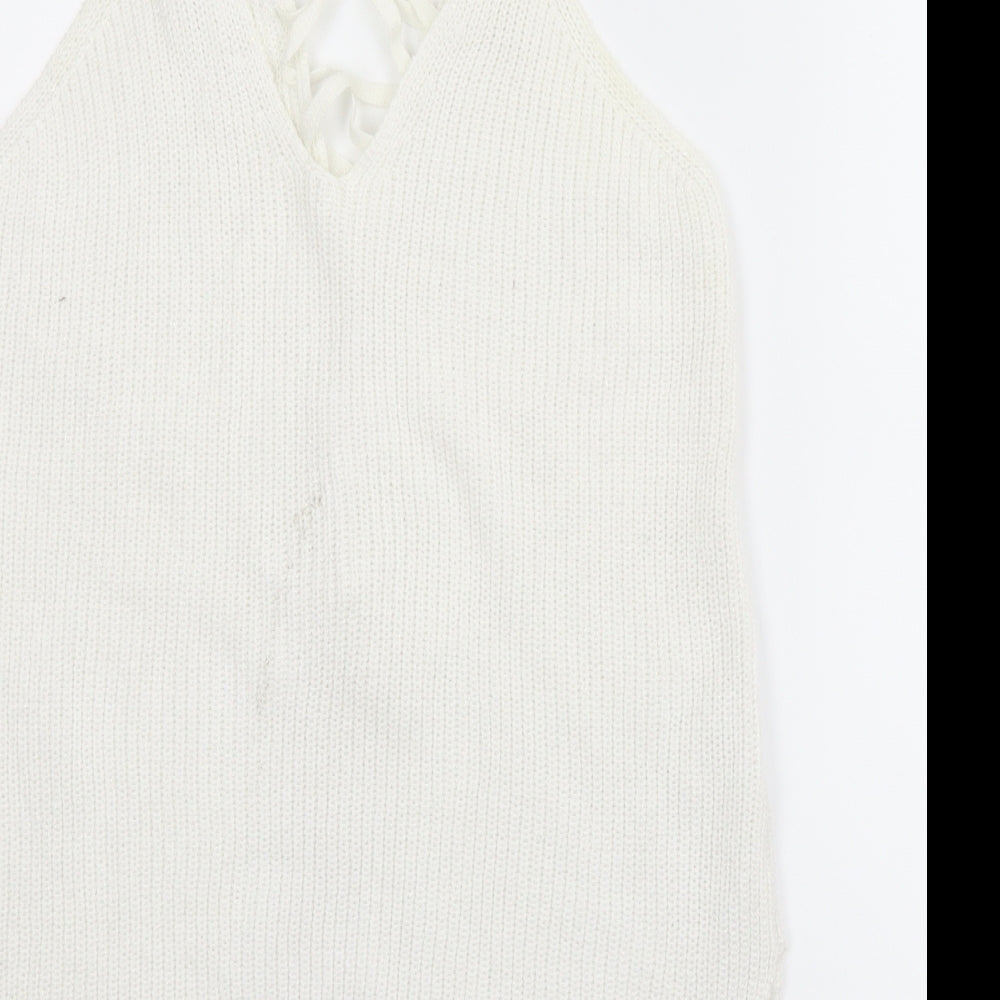 River Island Womens White   Vest Jumper Size 10