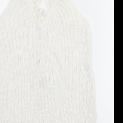 River Island Womens White   Vest Jumper Size 10