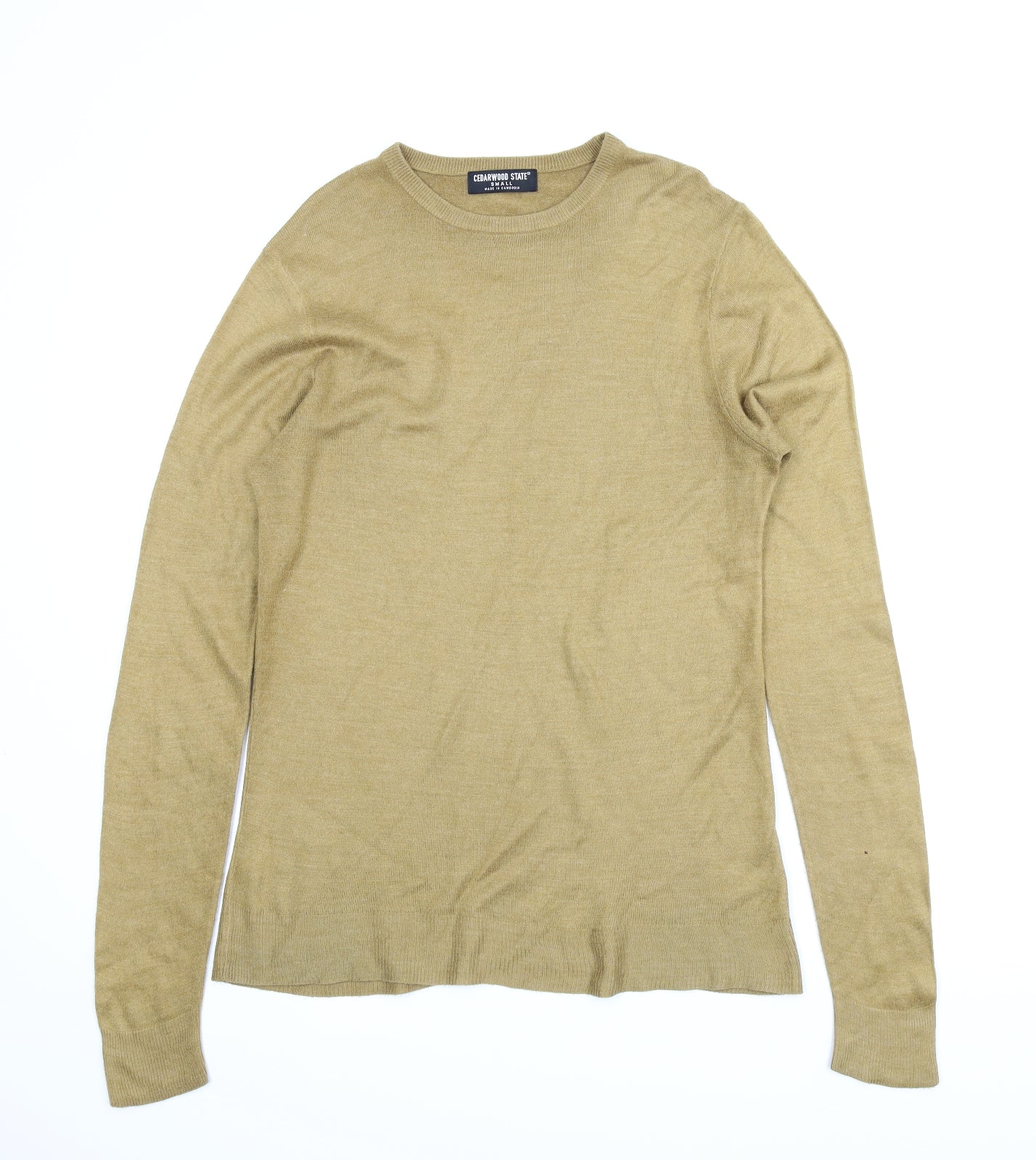 Cedar Wood State Mens Beige   Pullover Jumper Size S