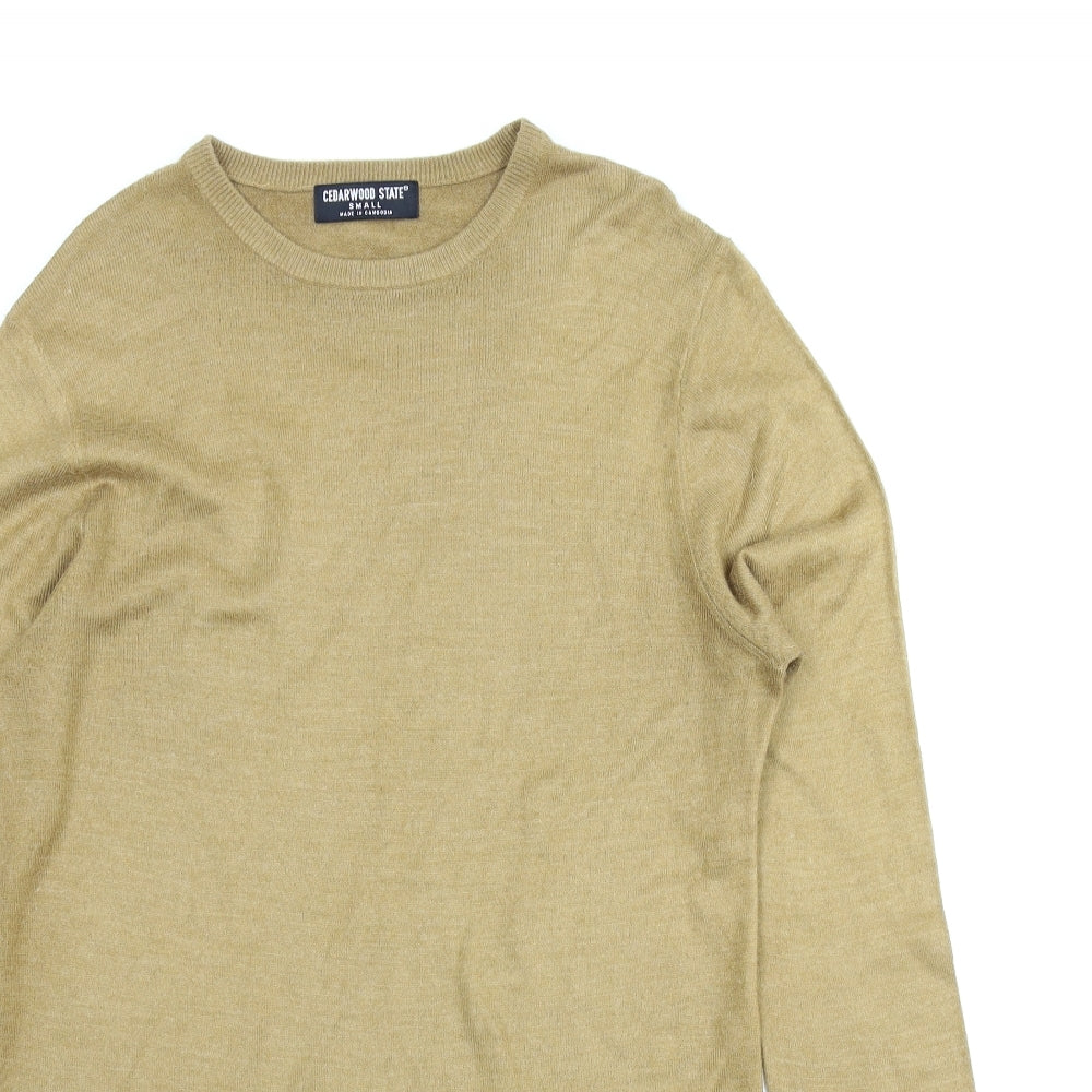 Cedar Wood State Mens Beige   Pullover Jumper Size S