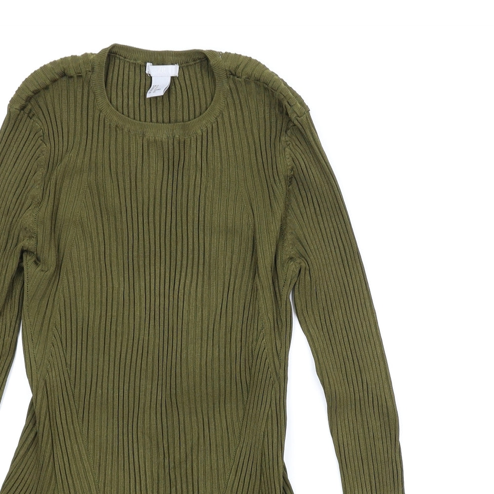 H&M Womens Green   Pullover Jumper Size S