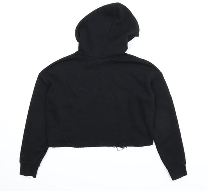 New Look Girls Black   Pullover Hoodie Size 12-13 Years  - Cropped