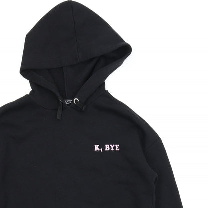 New Look Girls Black   Pullover Hoodie Size 12-13 Years  - Cropped