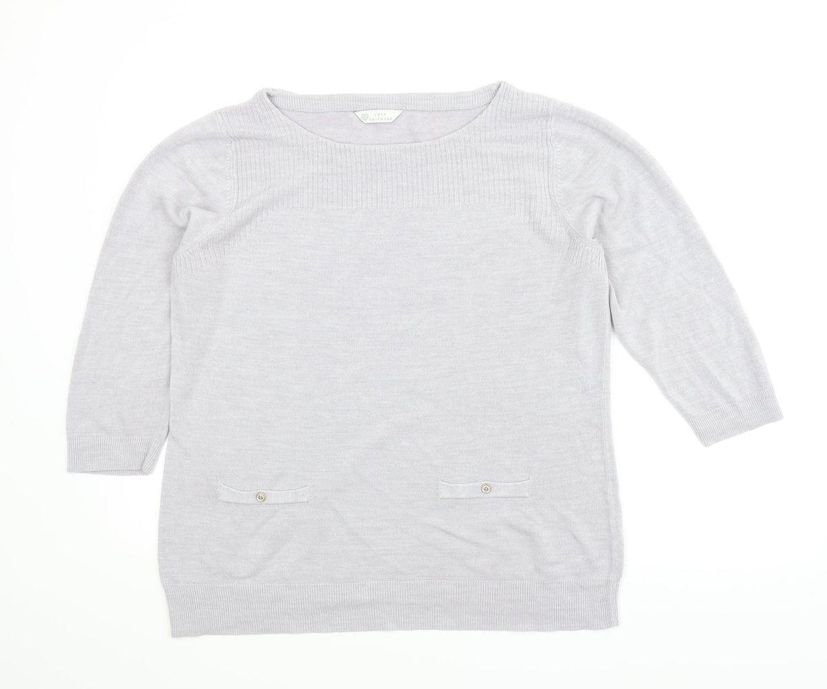 BHS Womens Grey   Pullover Jumper Size 18