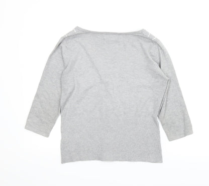 Femme Womens Grey   Cardigan Jumper Size M