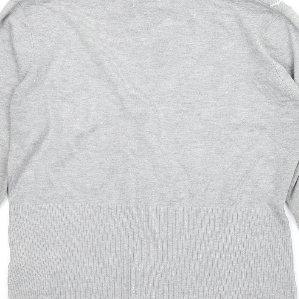 Femme Womens Grey   Cardigan Jumper Size M