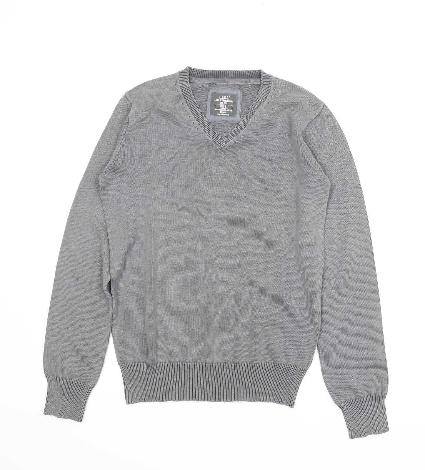 H&M Mens Grey   Pullover Jumper Size S