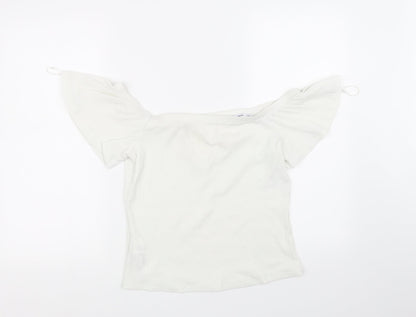 Ming Womens White   Basic T-Shirt Size M