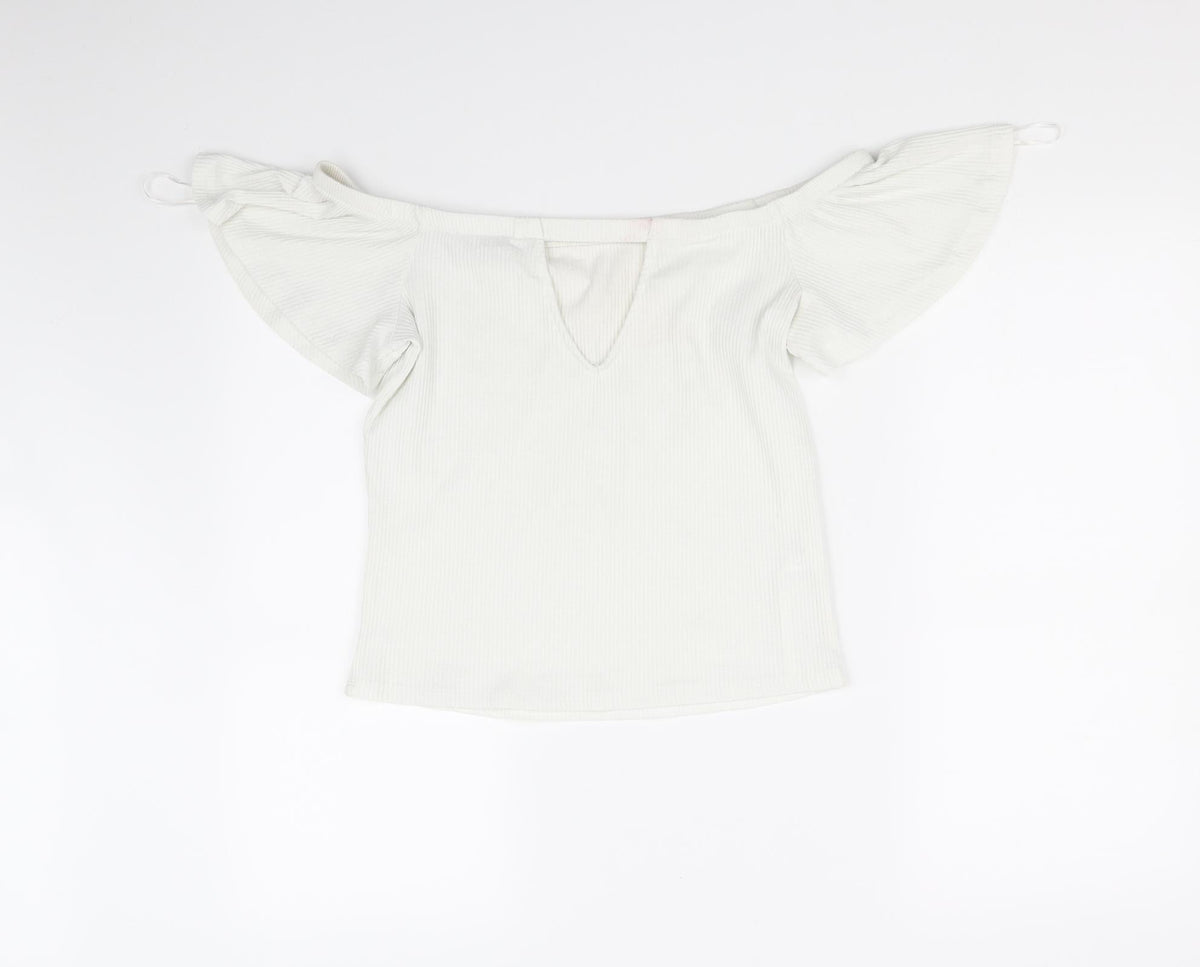 Ming Womens White   Basic T-Shirt Size M