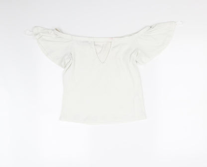 Ming Womens White   Basic T-Shirt Size M