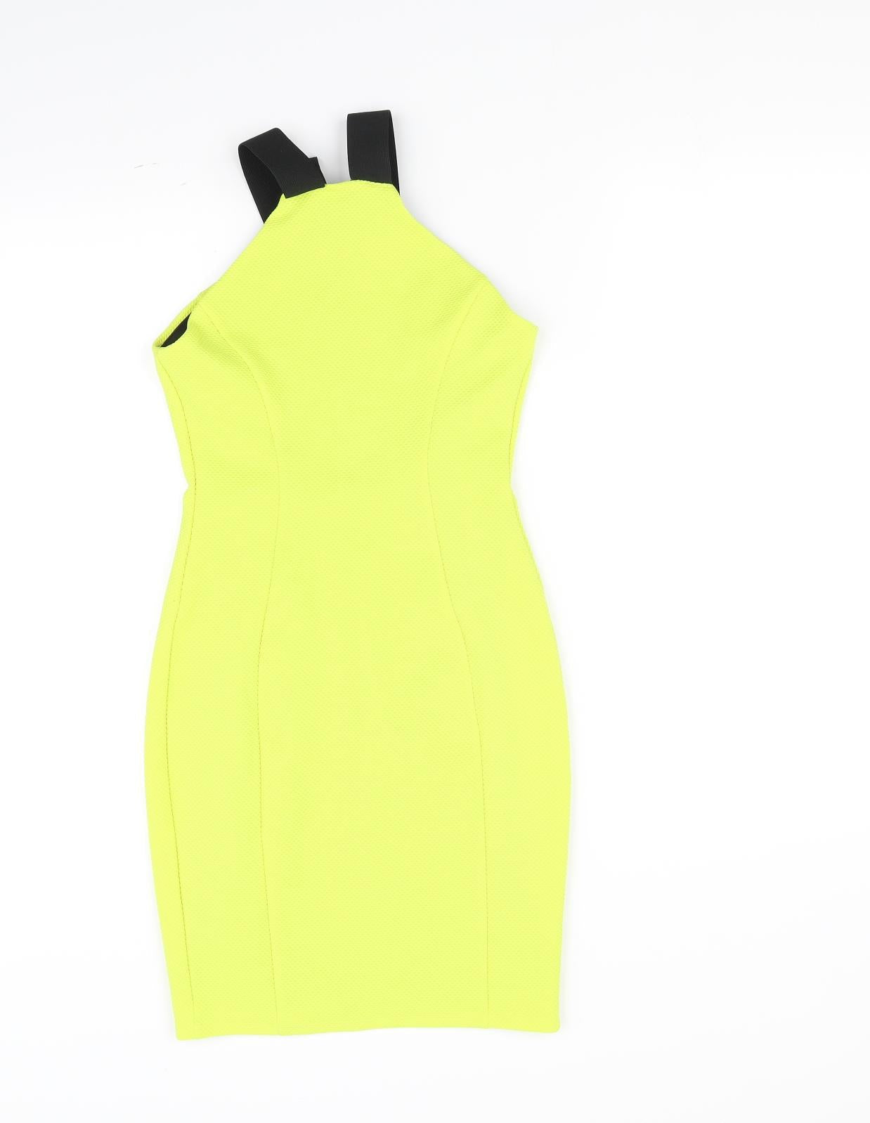 Miss Selfridge Womens Yellow   Fit & Flare  Size 4