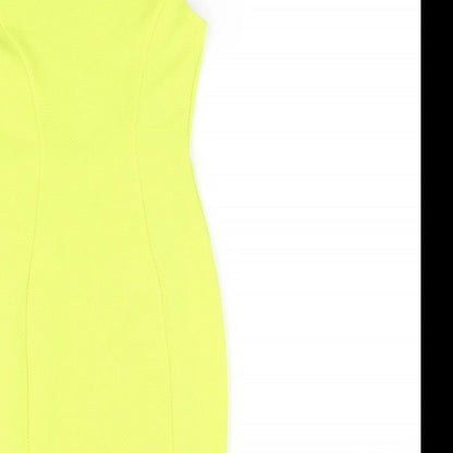 Miss Selfridge Womens Yellow   Fit & Flare  Size 4