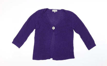 Marbele Womens Purple   Cardigan Jumper Size XL