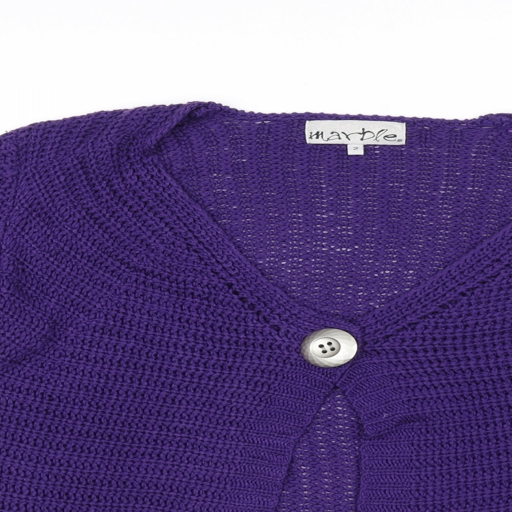 Marbele Womens Purple   Cardigan Jumper Size XL
